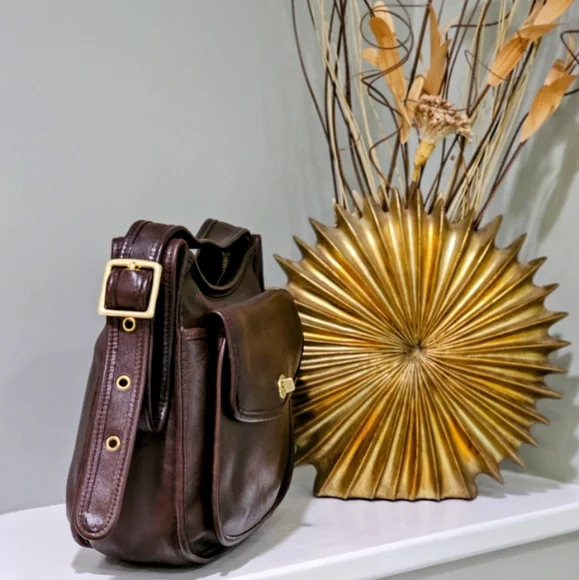 Vintage Coach Taft Crossbody / Shoulder Bag Purse # 9980 (Mahogany) - Picture 5 of 13